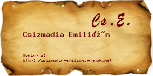 Csizmadia Emilián névjegykártya